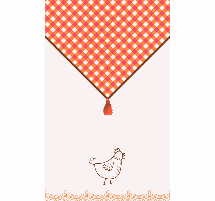 Traditional country style kitchen roller blind - TenStickers
