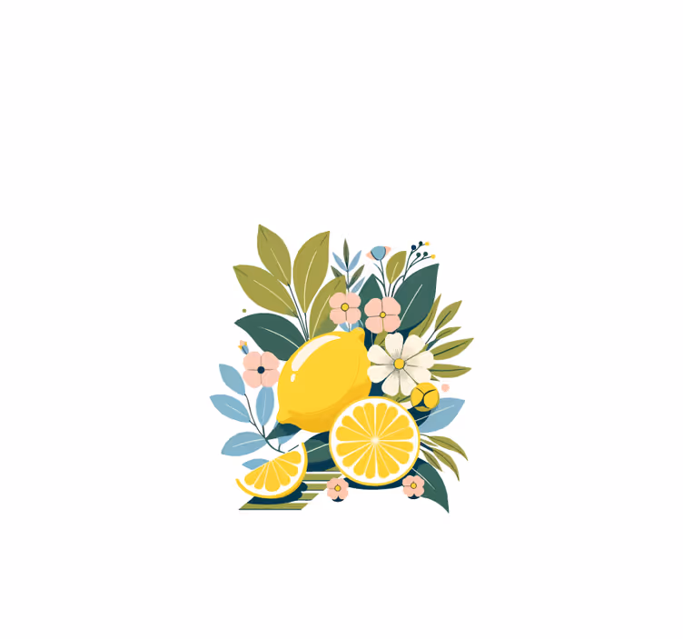 Artistic lemons kitchen roller blind - TenStickers