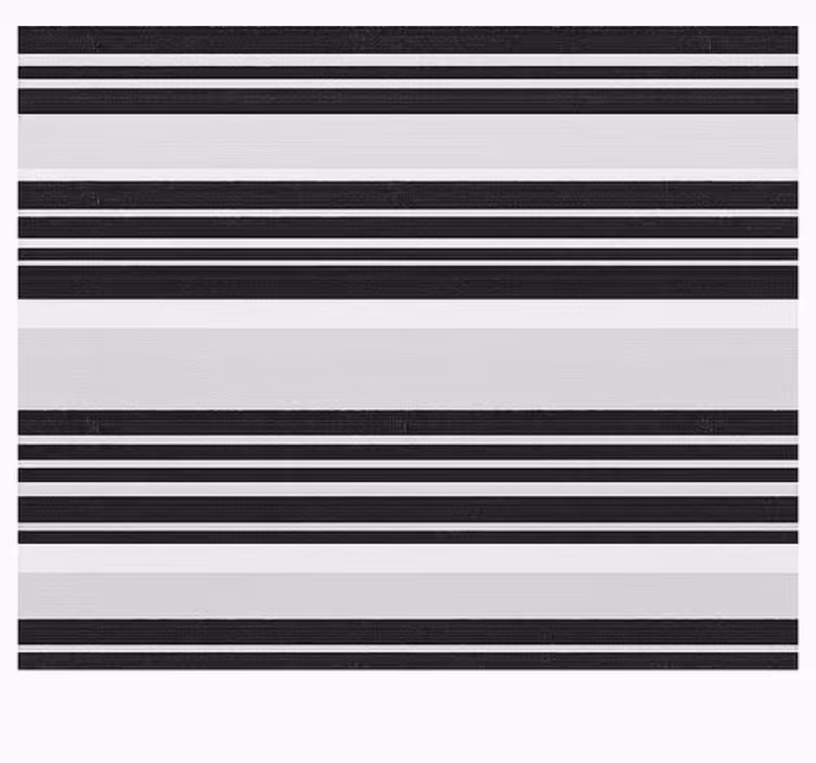 "Righe Bianco Nero" bathroom roller blind - TenStickers