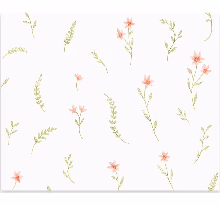Pastel meadow flowers children room roller blind - TenStickers