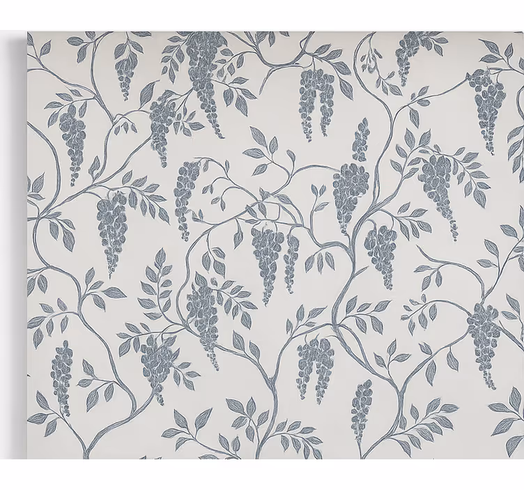 Navy off-white grapevine dining room roller blind - TenStickers