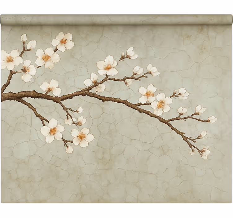 Blooming Japense tree dining room roller blind - TenStickers