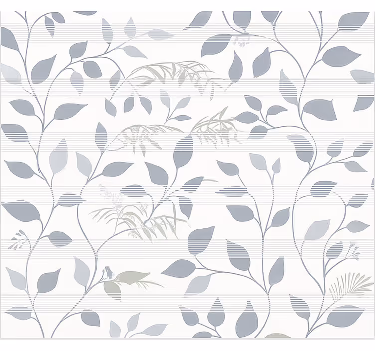 Office roller blind with grey leaves and spaces - TenStickers
