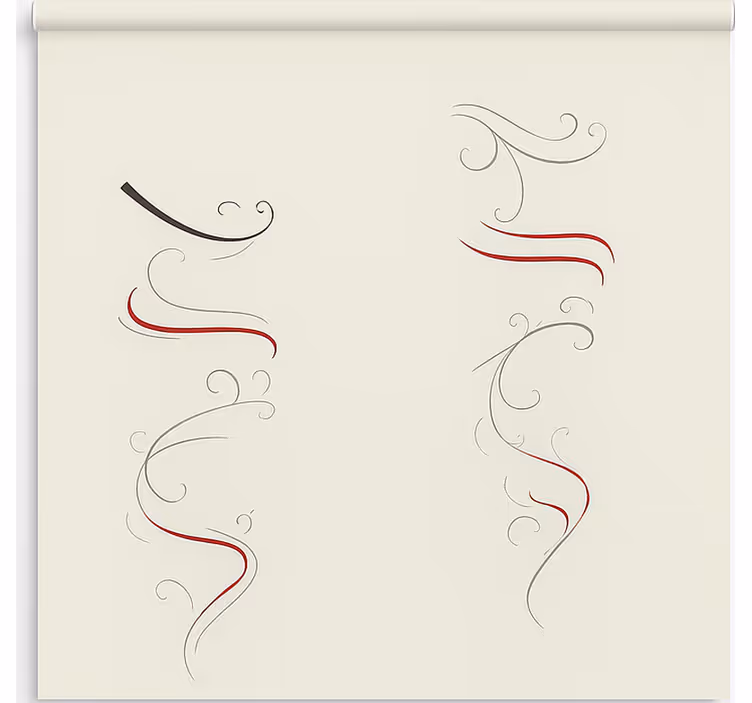 Scandinavian roller blind abstract floral spiral - TenStickers