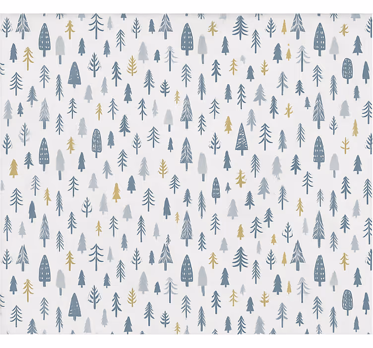 Scandinavian roller blind nordic winter forest design - TenStickers