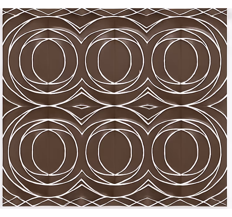 Scandinavian roller blind modern interwoven circles - TenStickers