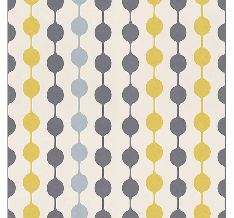 Scandinavian roller blind with colorful hanging circles - TenStickers