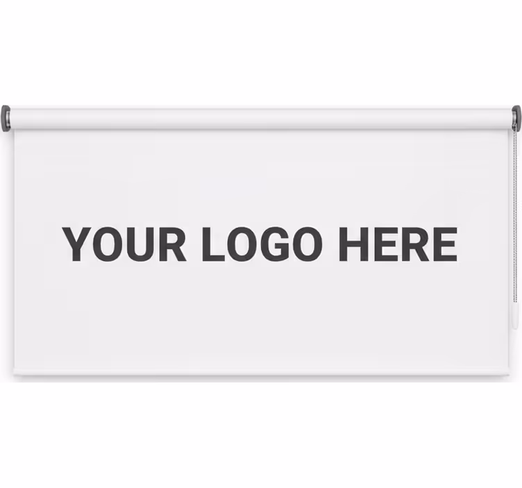 Custom business logo office roller blind - TenStickers
