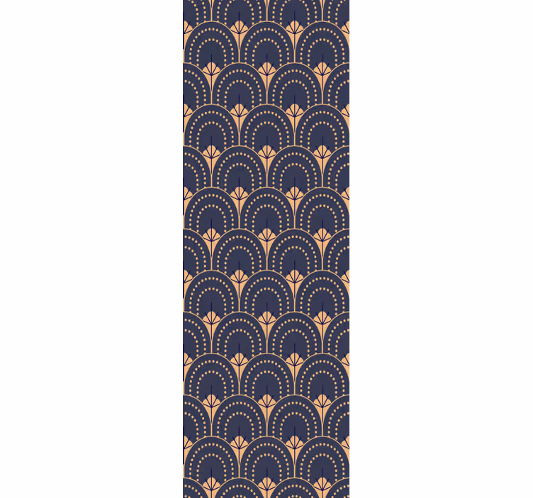 Home office roller blind with elegant fan design - TenStickers