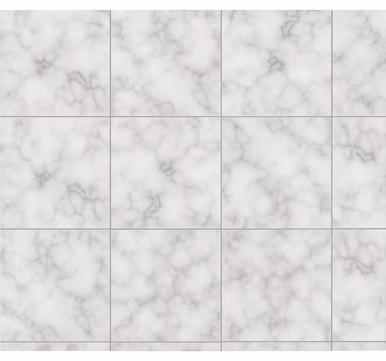 Kitchen roller blind with square white marble tile - TenStickers