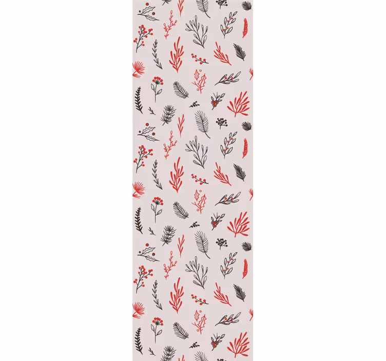 Pink botanical kitchen roller blind - TenStickers