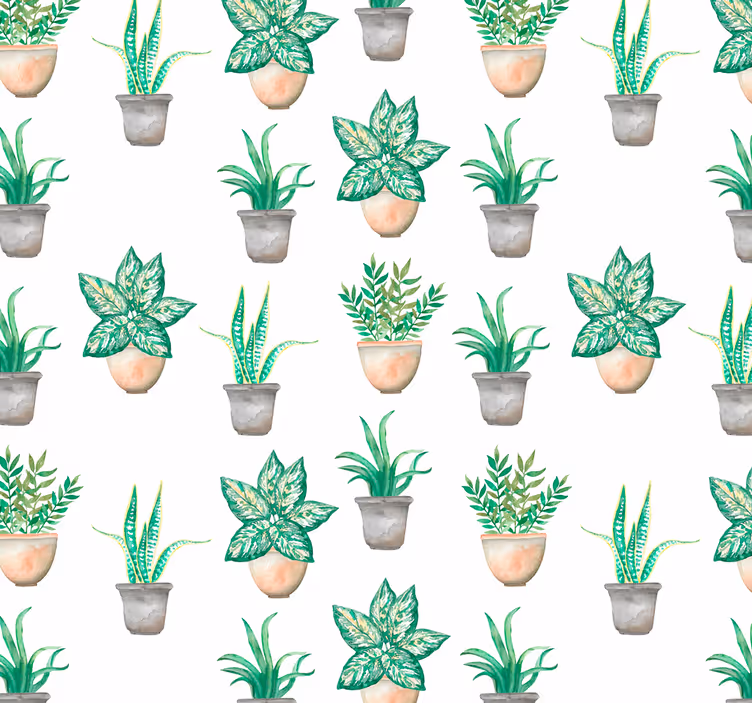Kitchen roller blind potted greenery design - TenStickers