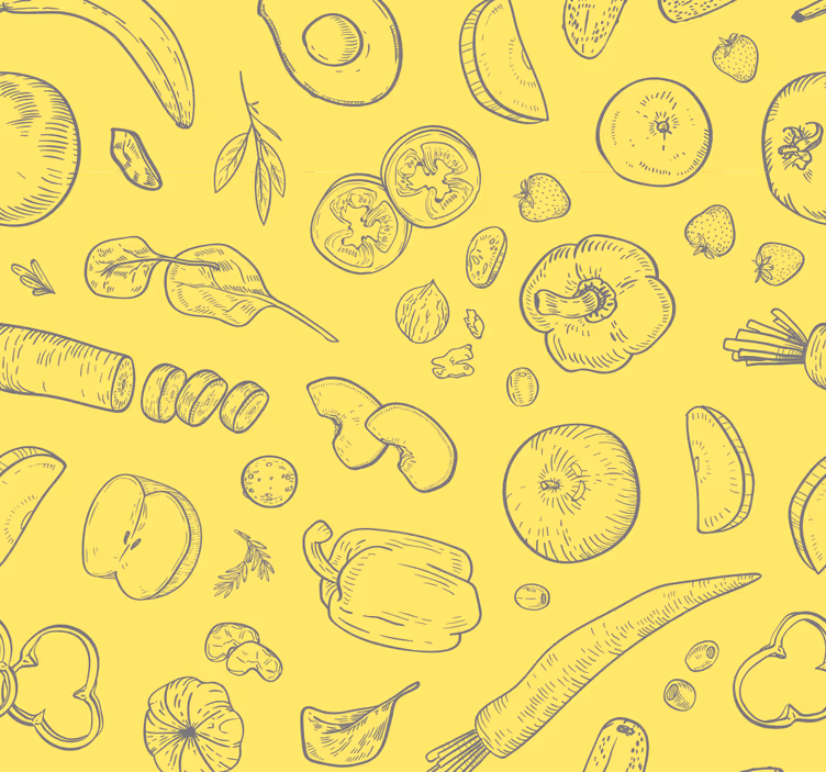 Kitchen roller blind fruitful designs - TenStickers
