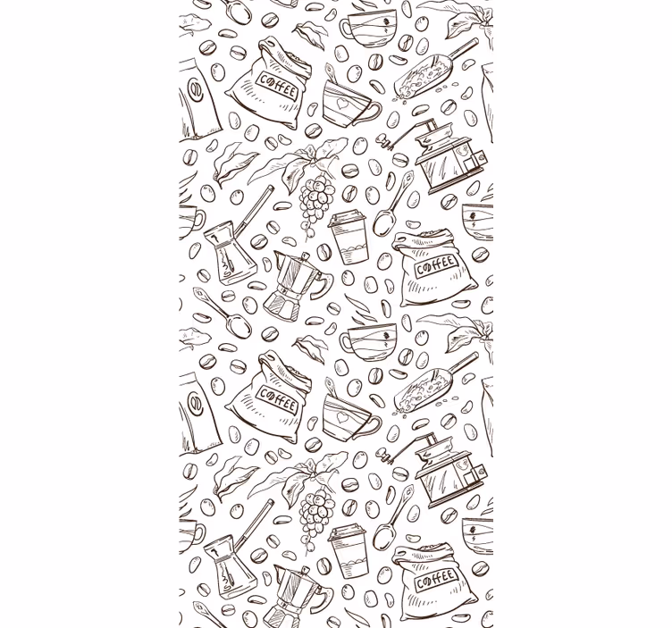 Coffee motif kitchen roller blind - TenStickers