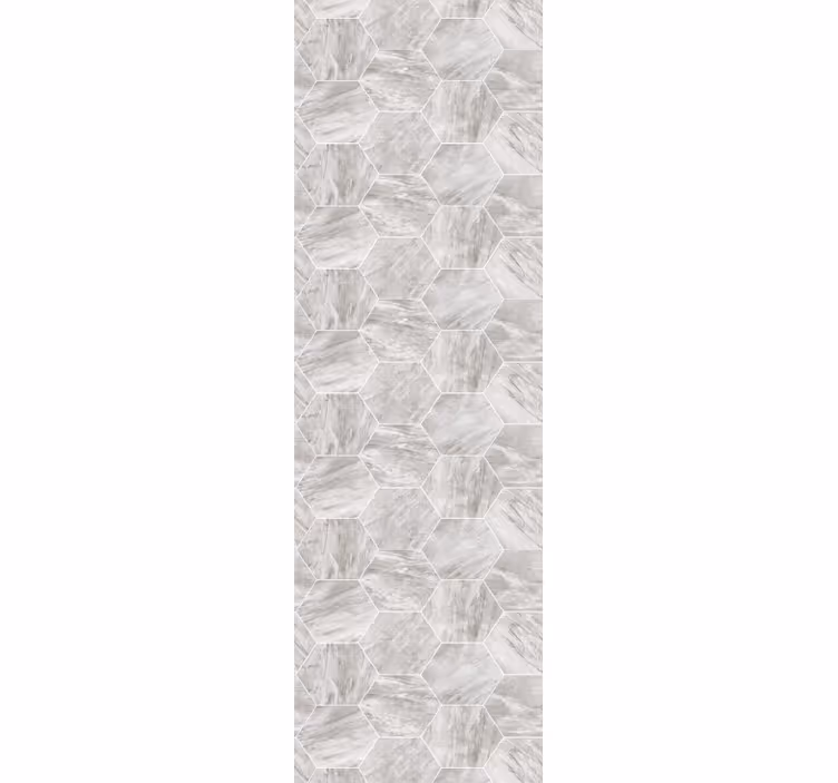 Kitchen roller blind with gold marble hexagonal pattern - TenStickers