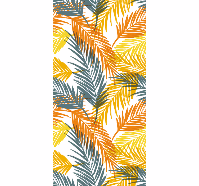 Kitchen roller blind with palm leaves tropical pattern - TenStickers