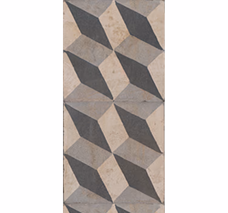 Kitchen roller blind in dark grey modern tiles - TenStickers