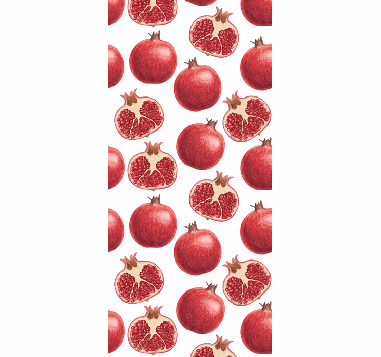 Kitchen roller blind with colorful pomegranates pattern - TenStickers