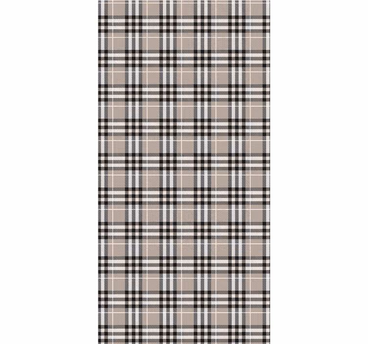 Kitchen roller blind in traditional grey tartan pattern - TenStickers