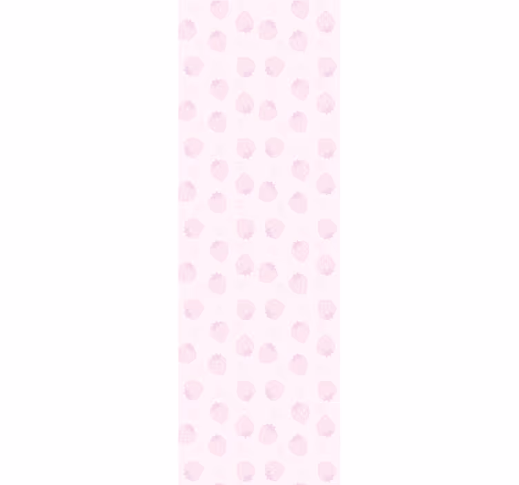 Kitchen roller blind with strawberries pattern on pink - TenStickers