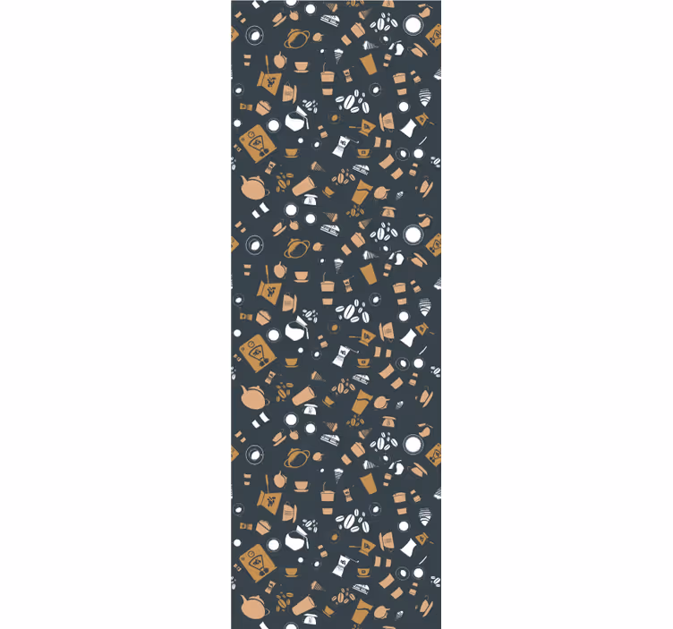 Kitchen roller blind coffee seamless pattern design - TenStickers