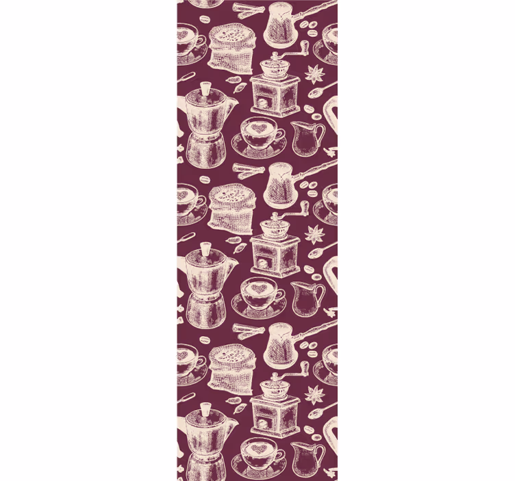 Kitchen roller blind with coffee pattern design - TenStickers