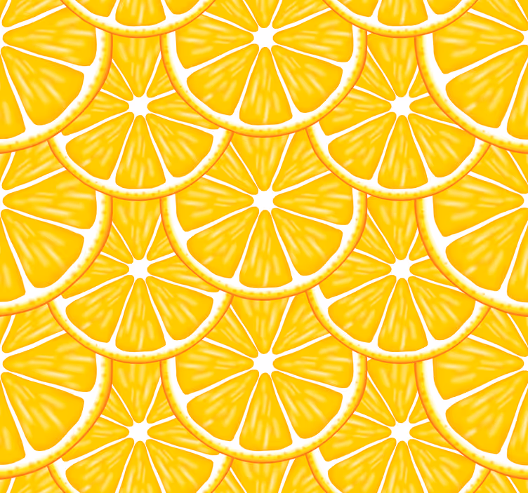 Kitchen roller blind with orange pattern - TenStickers