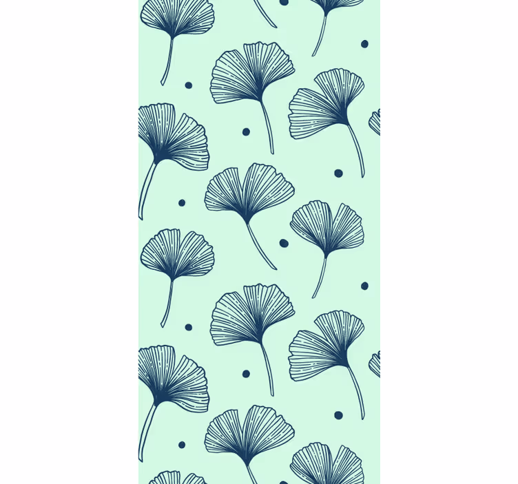 Kitchen roller blind in blue floral pattern - TenStickers