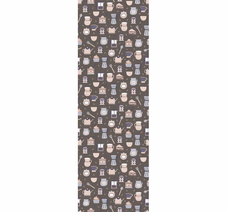 Kitchen roller blind seamless coffee pattern - TenStickers