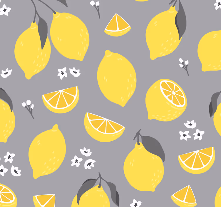 Tropical lemon kitchen roller blind - TenStickers