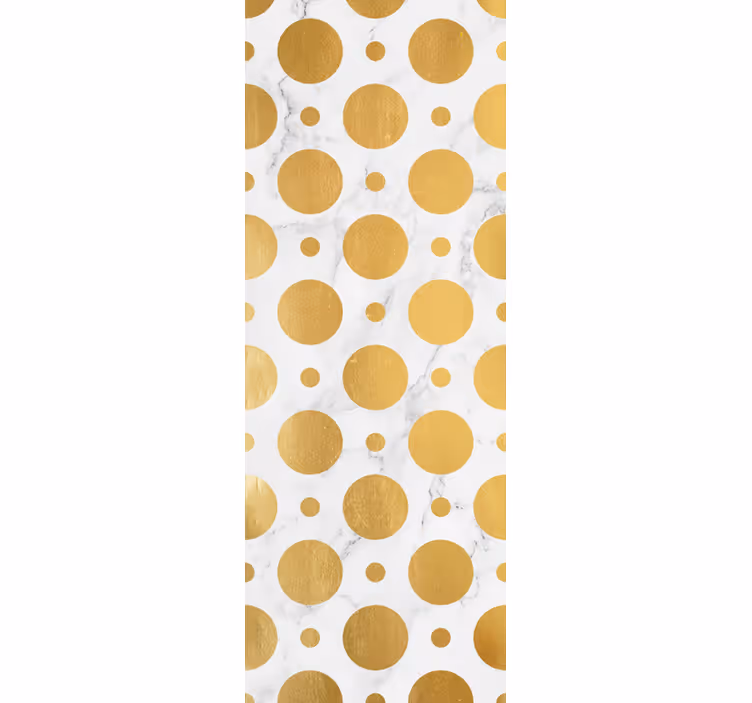 Dining room roller blind with gold marble dots - TenStickers