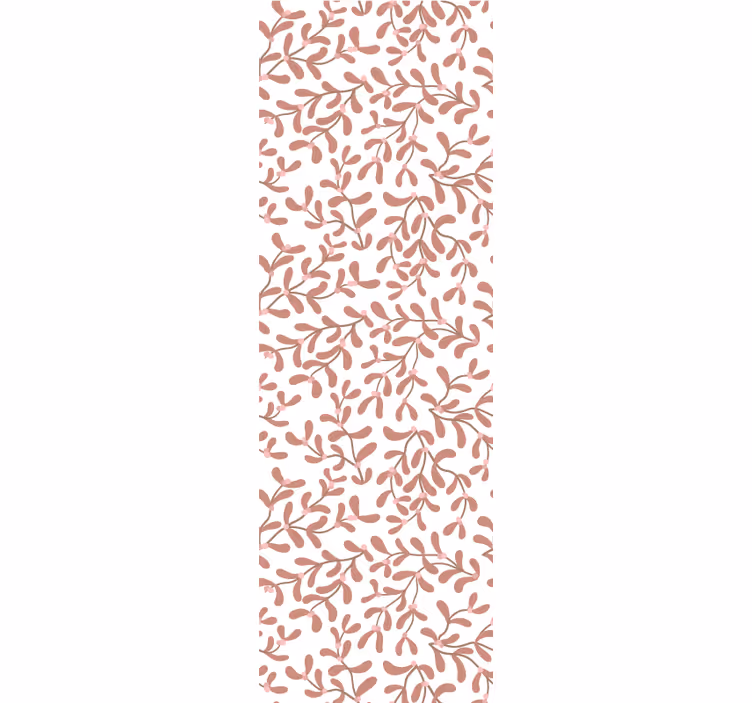 Dining room roller blind terracotta small leaves - TenStickers