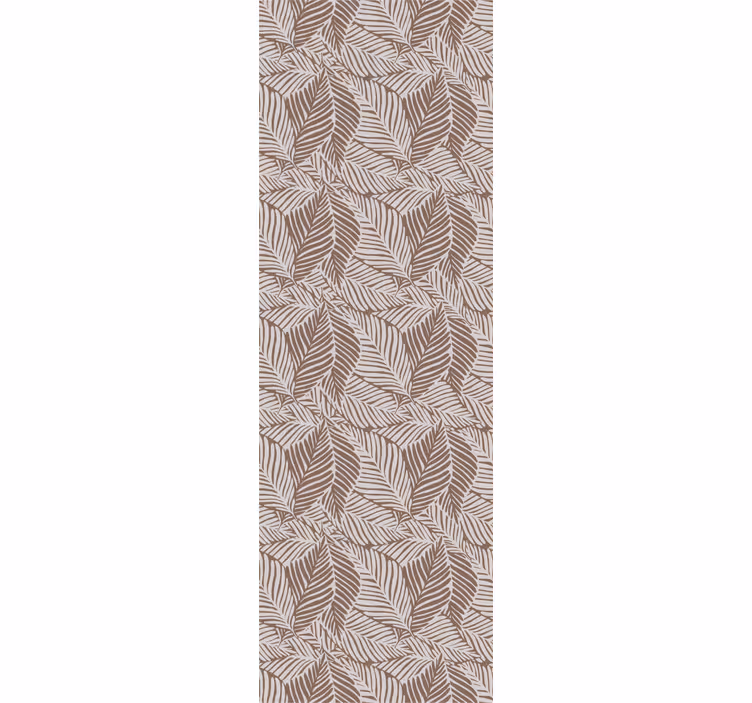 Terracotta leaves dining room roller blind - TenStickers