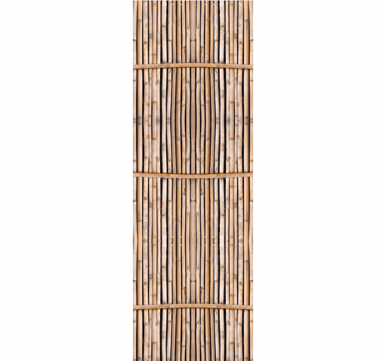 Dining room roller blind handcrafted bamboo look - TenStickers