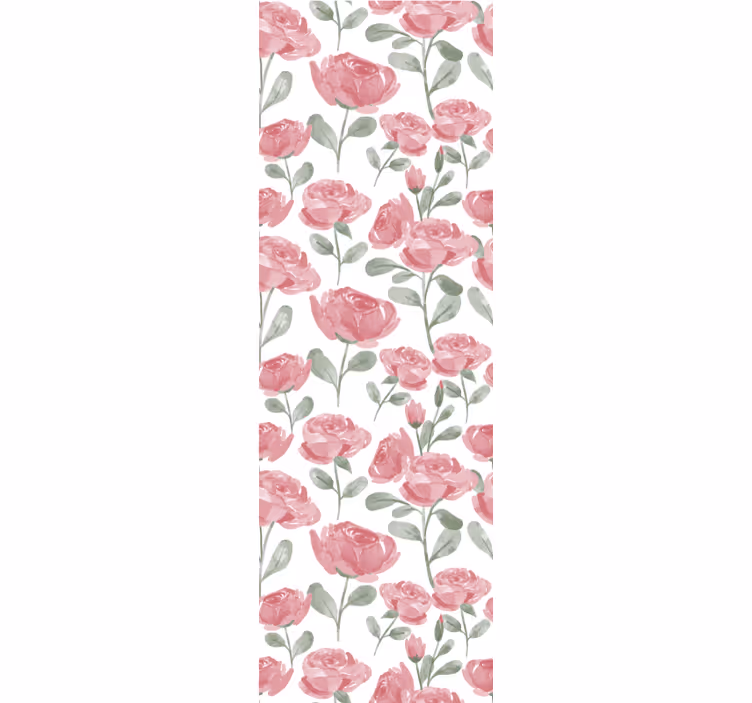 Dining room roller blind with natural vintage rose pattern - TenStickers