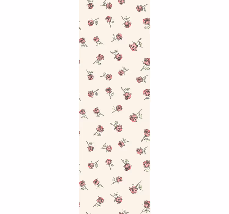Dining room roller blind with romantic vintage rose design - TenStickers