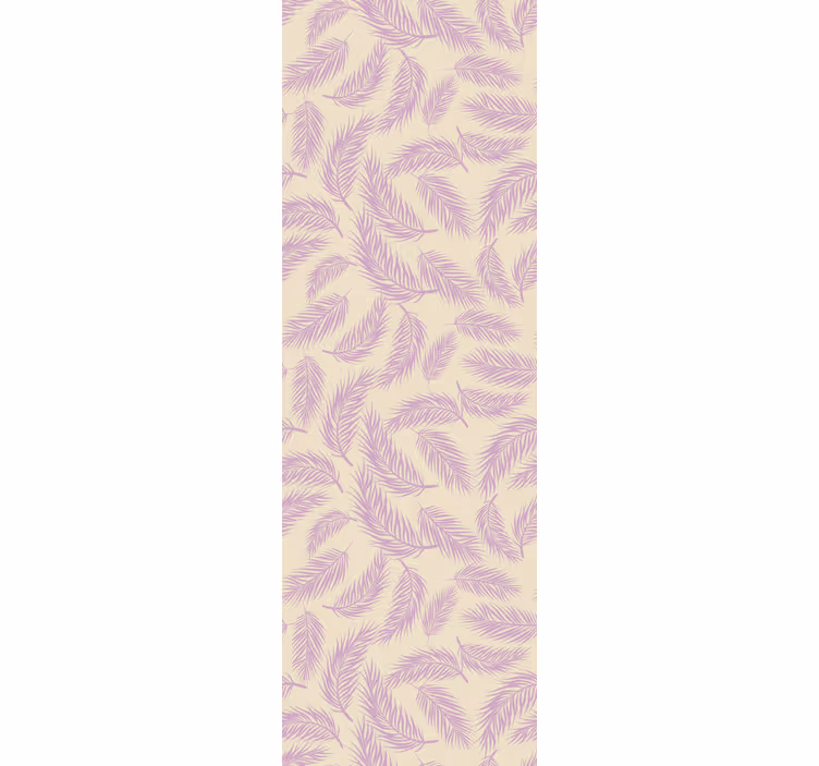 Dining room roller blind in pink and beige tropical style - TenStickers