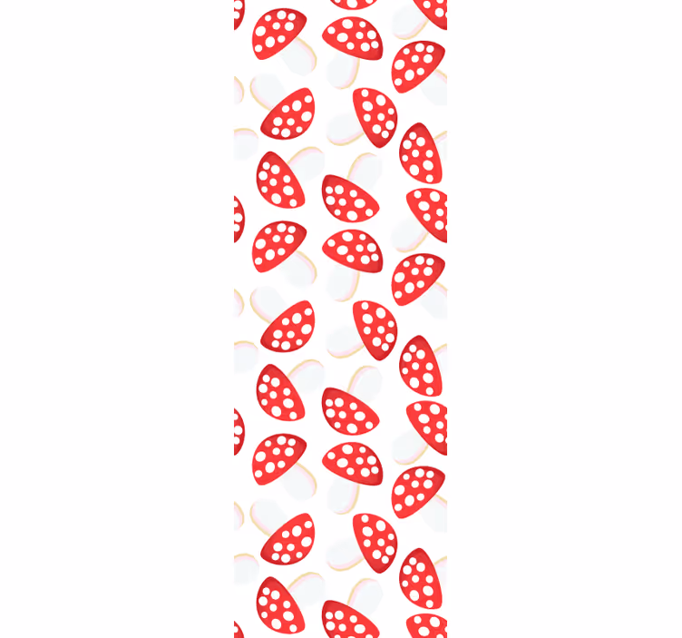 Dining room roller blind with classic mushrooms design - TenStickers