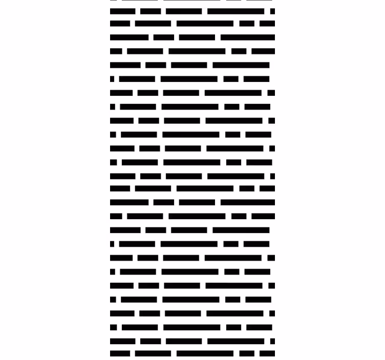 Dining room roller blind in black and white rectangles - TenStickers