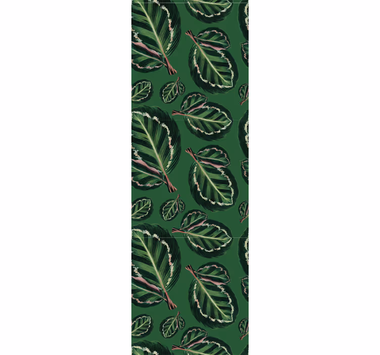 Green maranta dining room roller blind - TenStickers