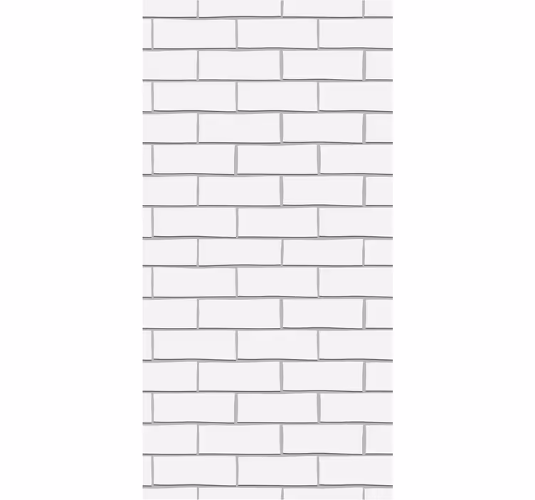 Dining room roller blind in white thick bricks - TenStickers
