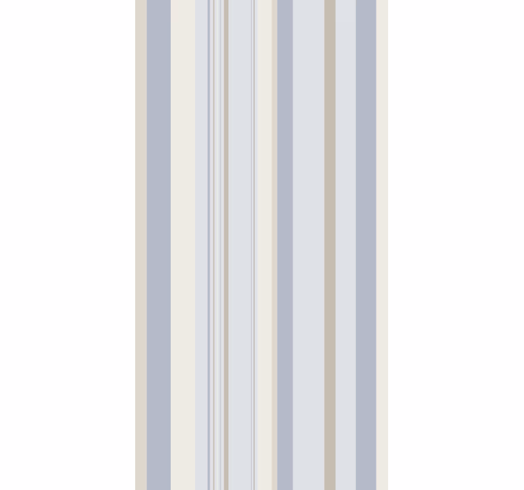 Dining room roller blind in 80's blue and beige stripes - TenStickers