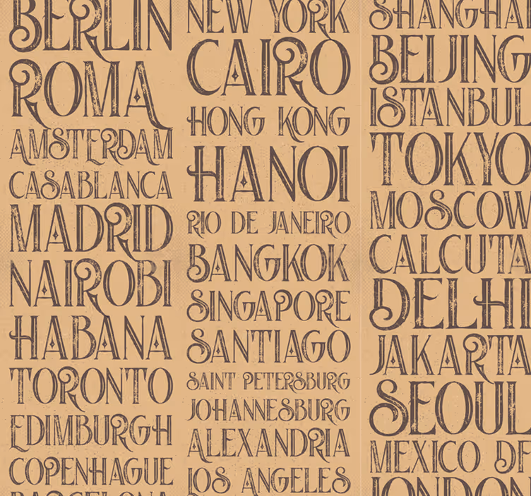 Dining room roller blind global cityscape - TenStickers