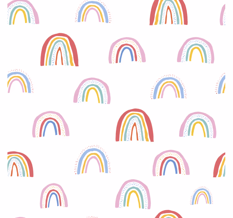 Children room roller blind with colorful rainbow patterns - TenStickers