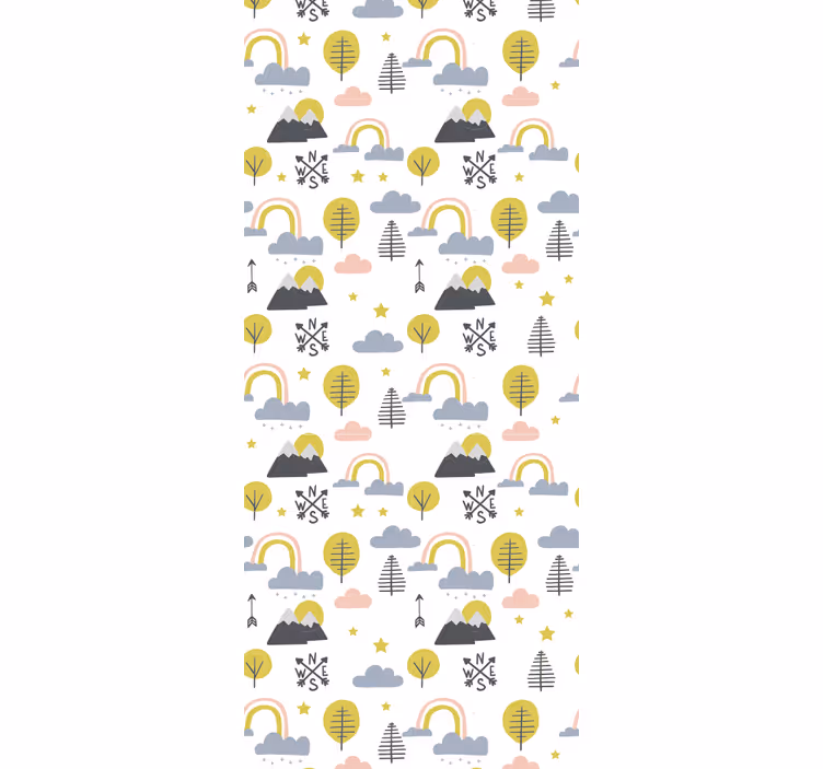 Children room roller blind playful nature scene - TenStickers
