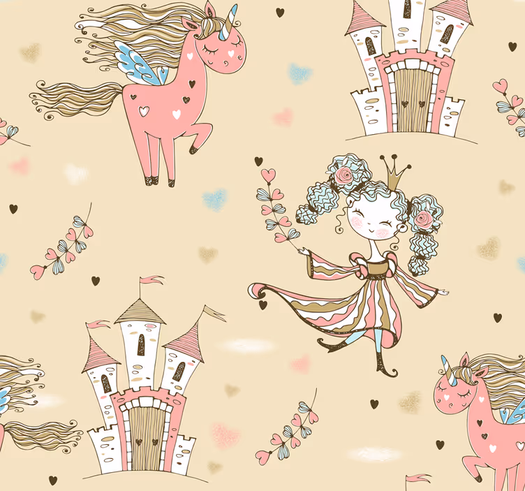 Fairytale unicorns children room roller blind - TenStickers