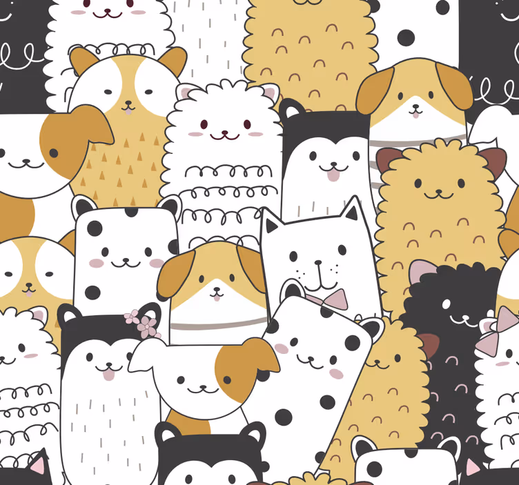 Children room roller blind with cute dog design - TenStickers