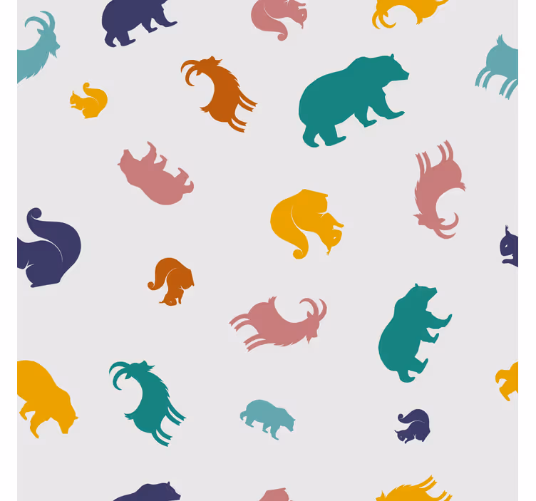Children room roller blind chamois and bears design - TenStickers
