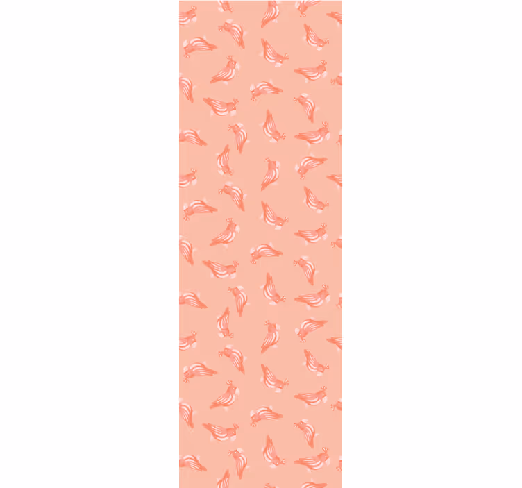 Children room roller blind with pink birds pattern - TenStickers