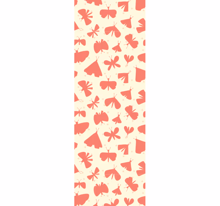 Children room roller blind with pink butterfly pattern - TenStickers